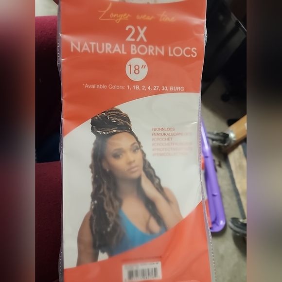 Lovatress Long Styl Crochet 2X Natural Born Locs 18" Color 1B Premium Edition - Picture 3 of 10